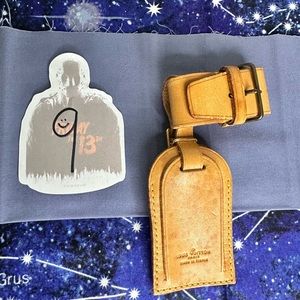 💛💛 AUTHENTIC Louis Vuitton Leather Luggage Tag 💛💛